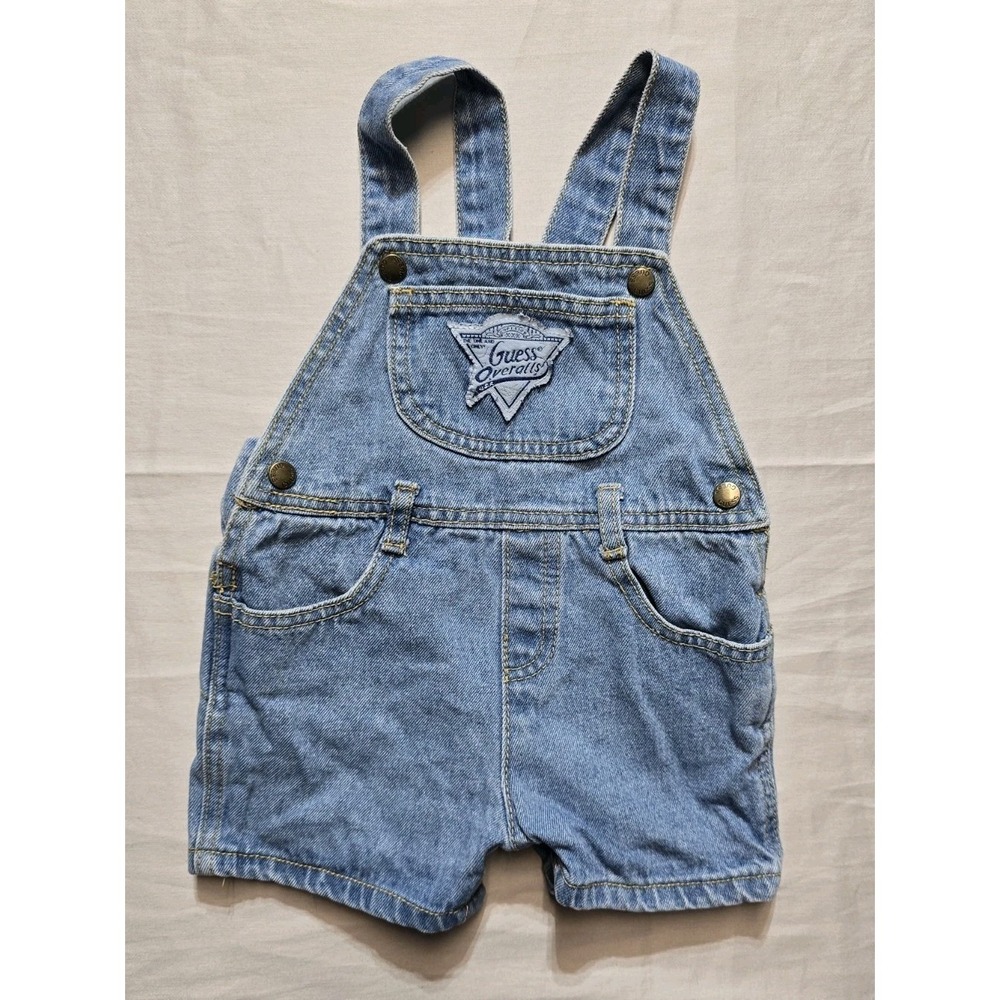 Vintage Baby Guess Girls  Dneim Romper  12 Months‎  Blue